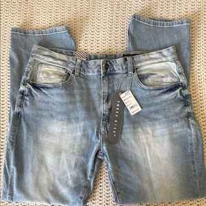 Smoke Rise Straight Fit Jeans with Authentic Fading